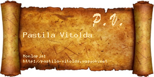 Pastila Vitolda névjegykártya